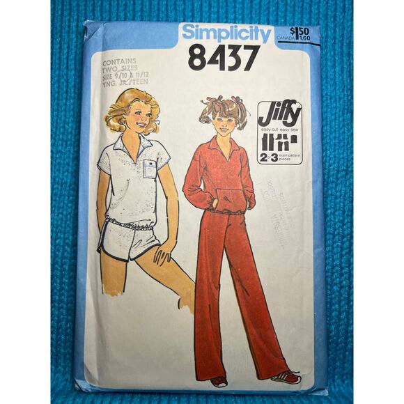 Simplicity 8437 Pattern Girls top pants shorts size 10 - Picture 1 of 5
